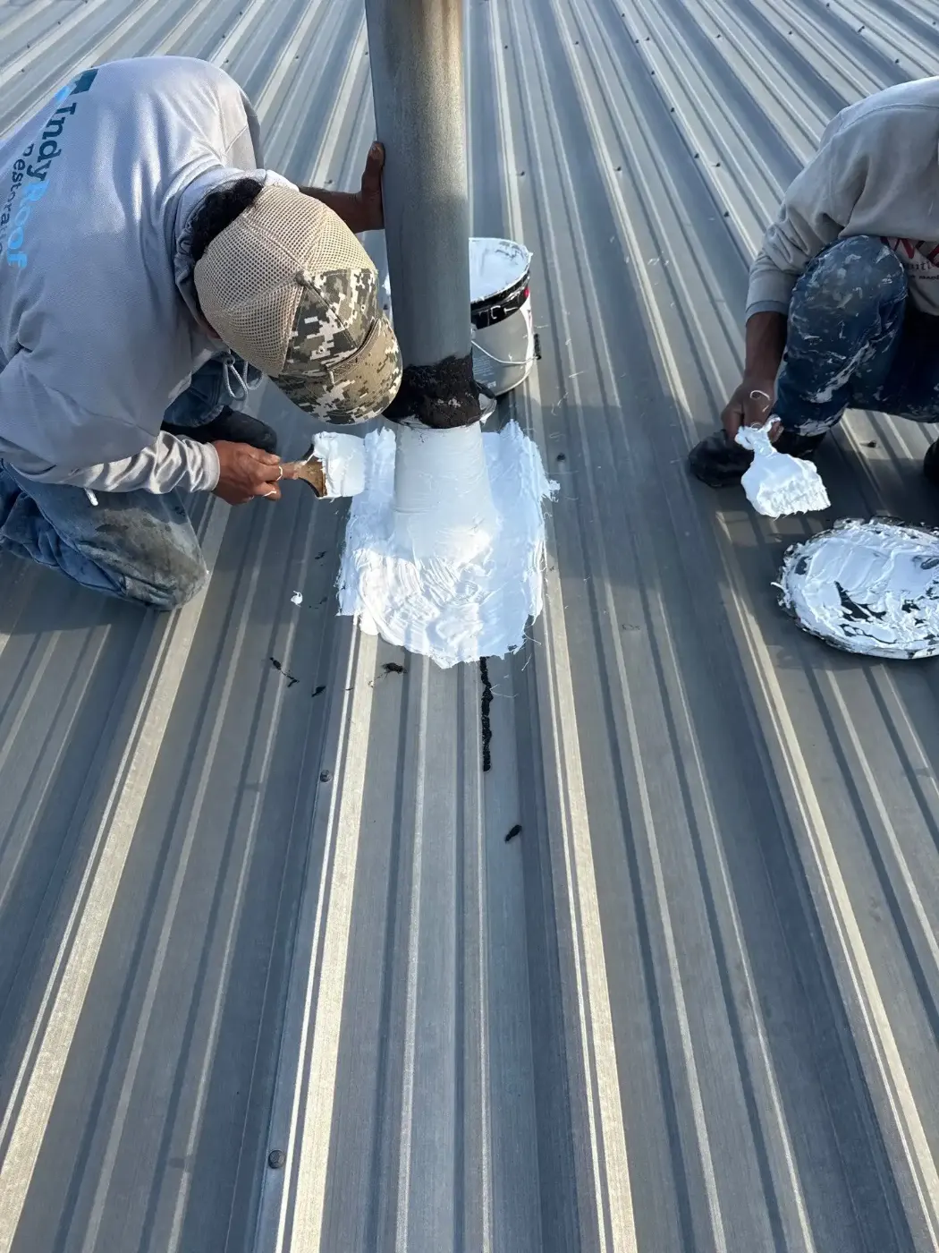 Commercial roof inspection documented in Sweet Briar