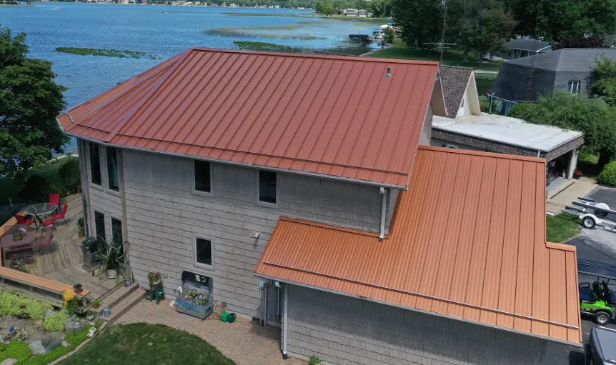 Storm damage documentation on a Sweet Briar commercial building
